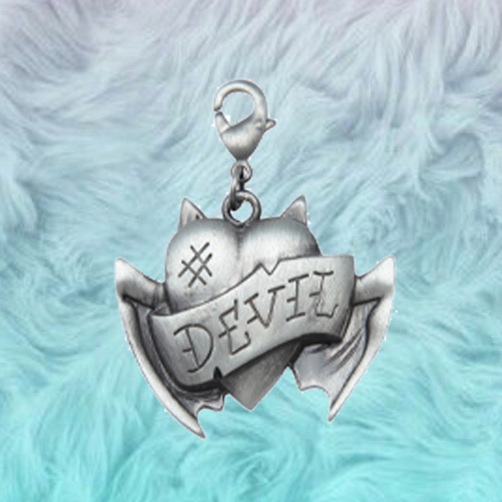 Underground Hound Devil Gun Metal Collar charm dog